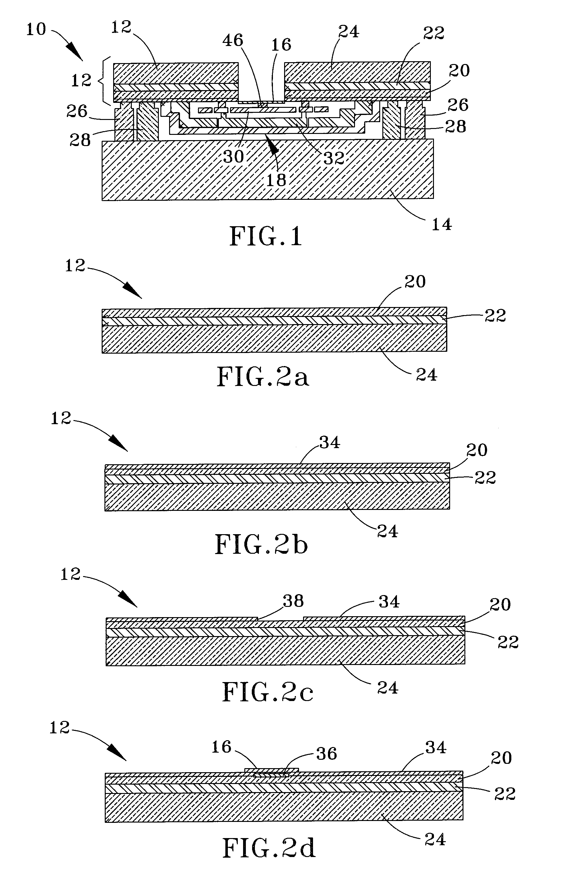 Capacitive pressure sensor and method therefor