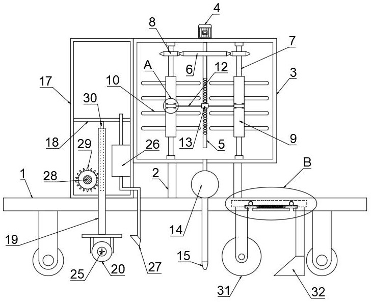 Highway crack treatment device for highway engineering