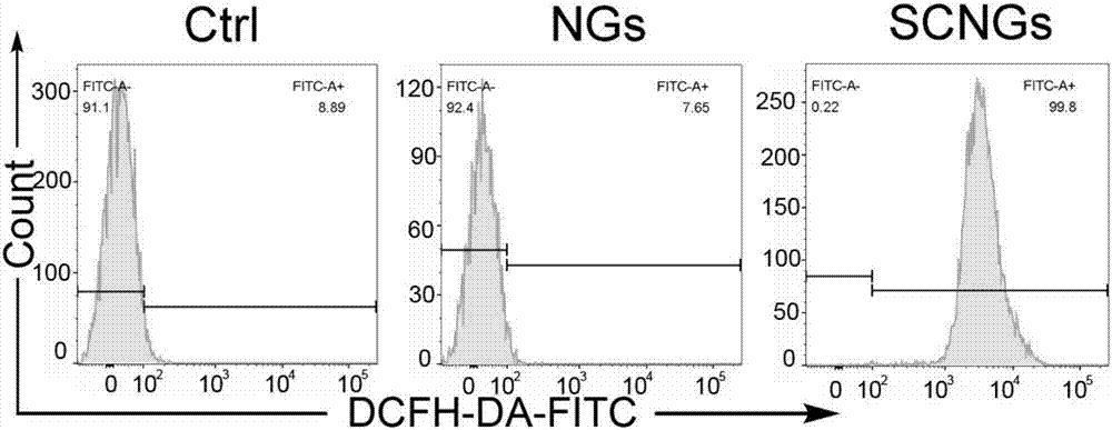 Gel material for efficient treatment of tumors and preparation method thereof