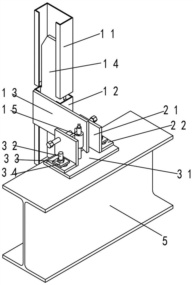 Plug-in light steel exterior wall panel connection node