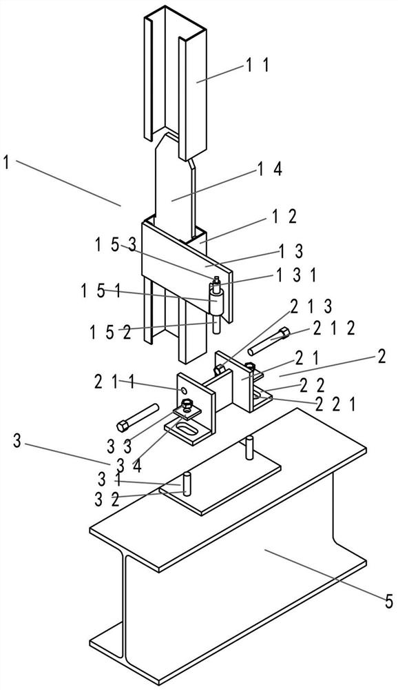 Plug-in light steel exterior wall panel connection node