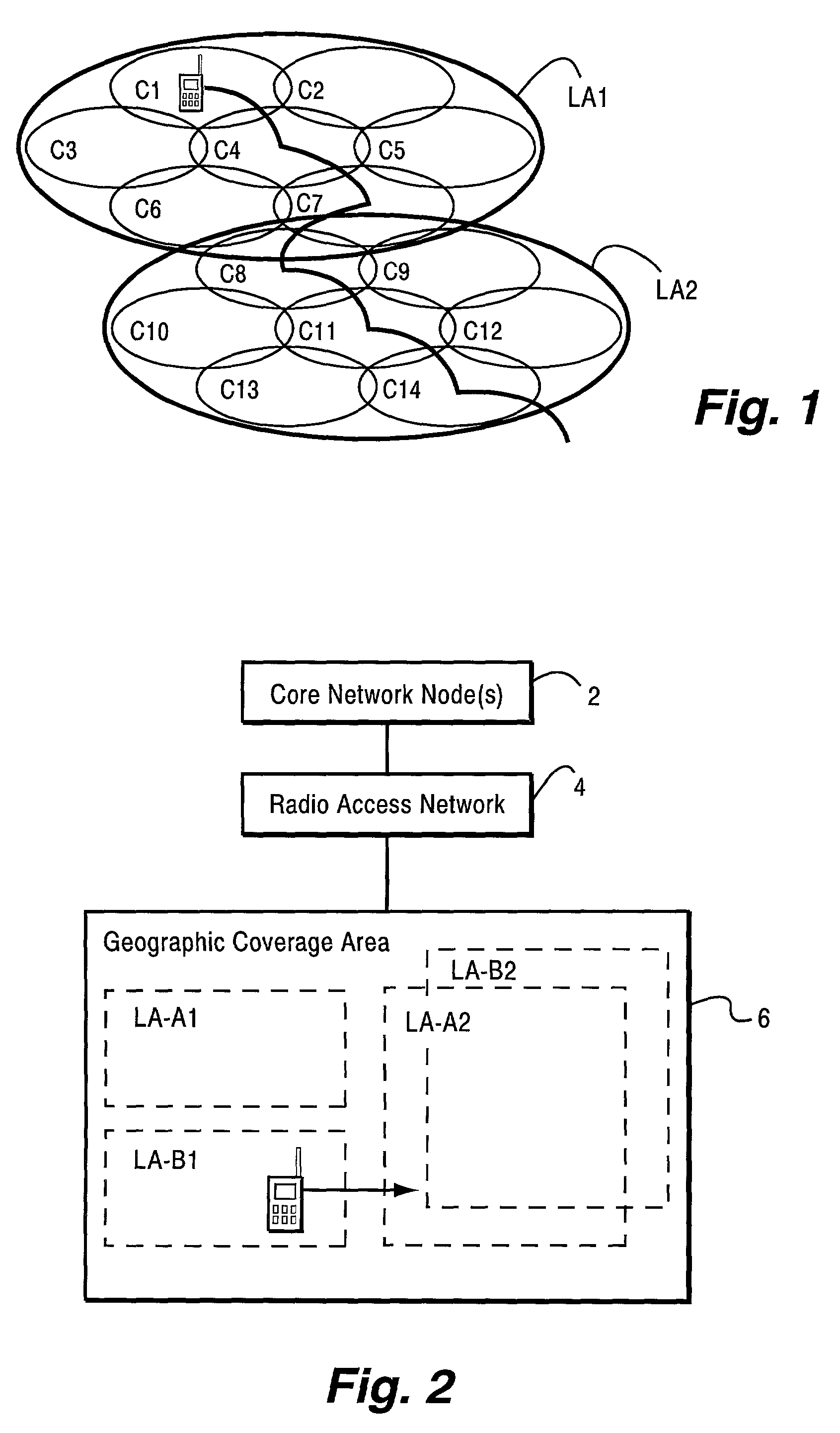 Method and apparatus for location area updating in cellular communications