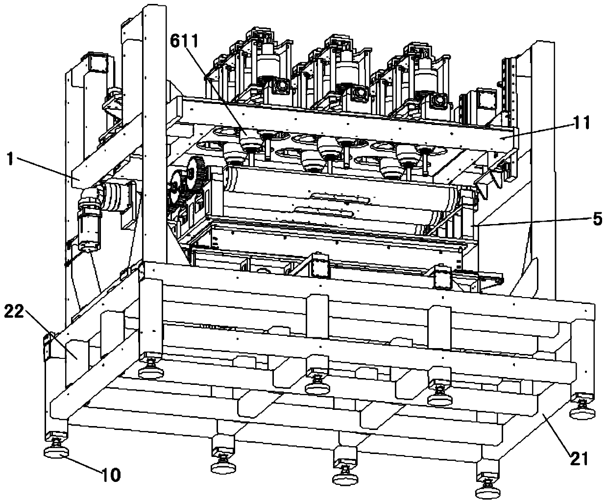 Five-axis multi-head polishing machine