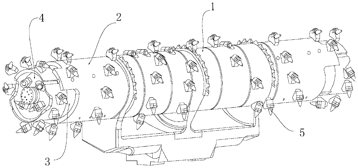 Roadheader cutting drum