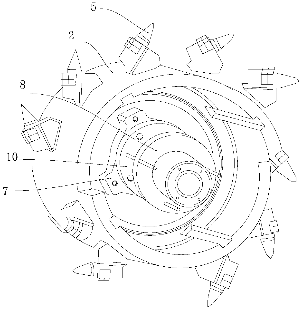 Roadheader cutting drum