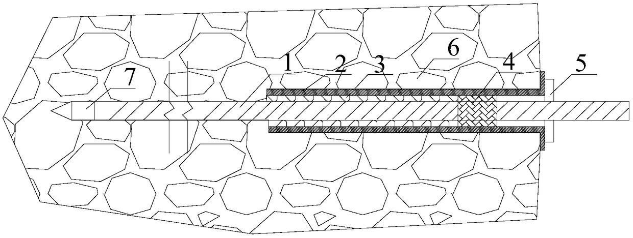 Threaded metal yielding anchor rod device