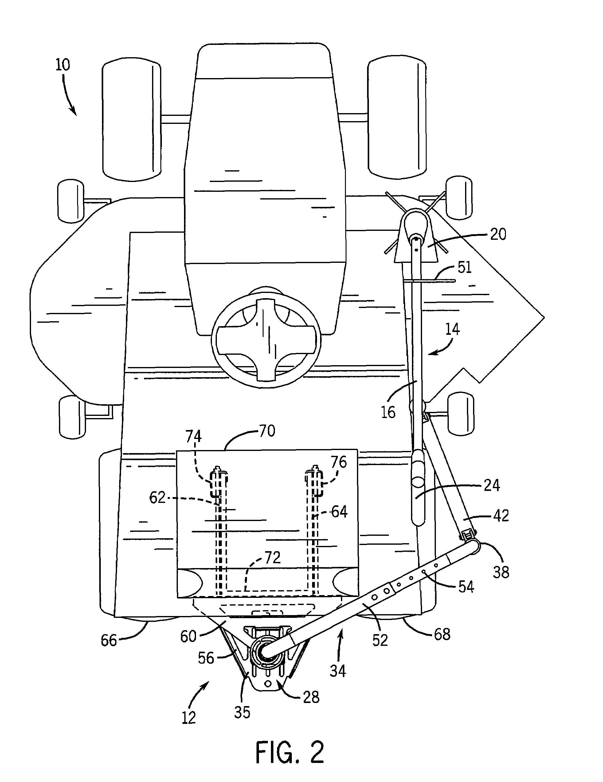 Accessory mount arrangement for a lawn vehicle