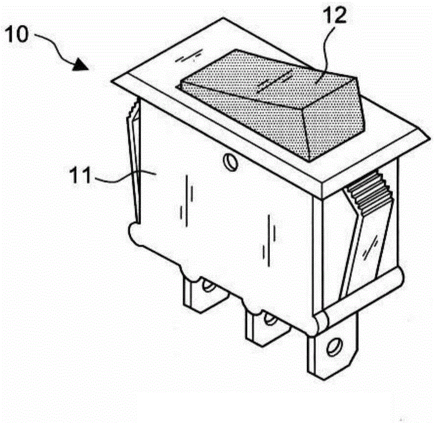 Switch module group with built-in surge absorption and circuit break structure