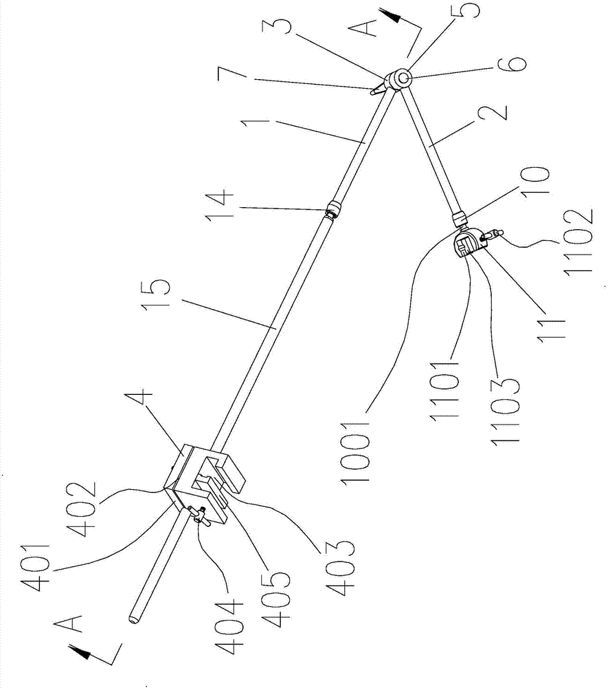 Universal mechanical instrument support with screwing and locking function