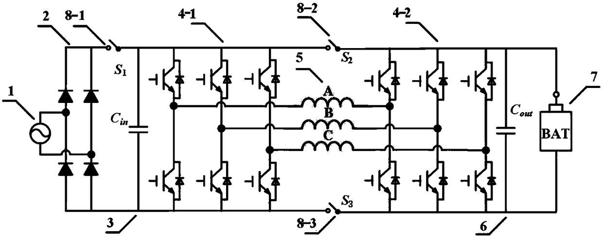 Open winding type permanent magnet motor driven reconstructed vehicle-mounted charging system for electric vehicle