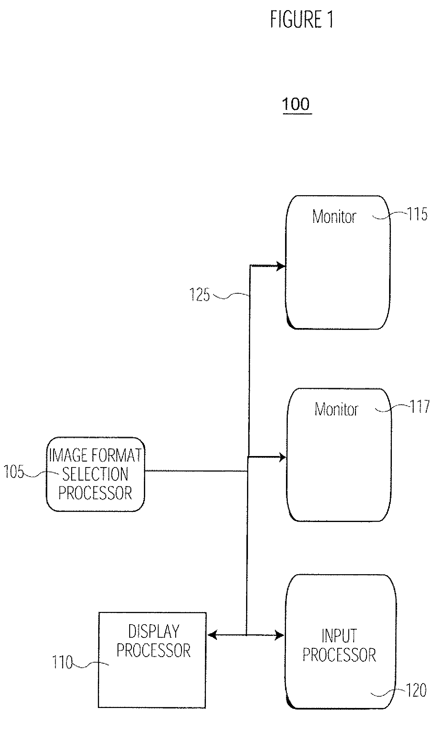 Multiple application and multiple monitor user interface image format selection system for medical and other applications