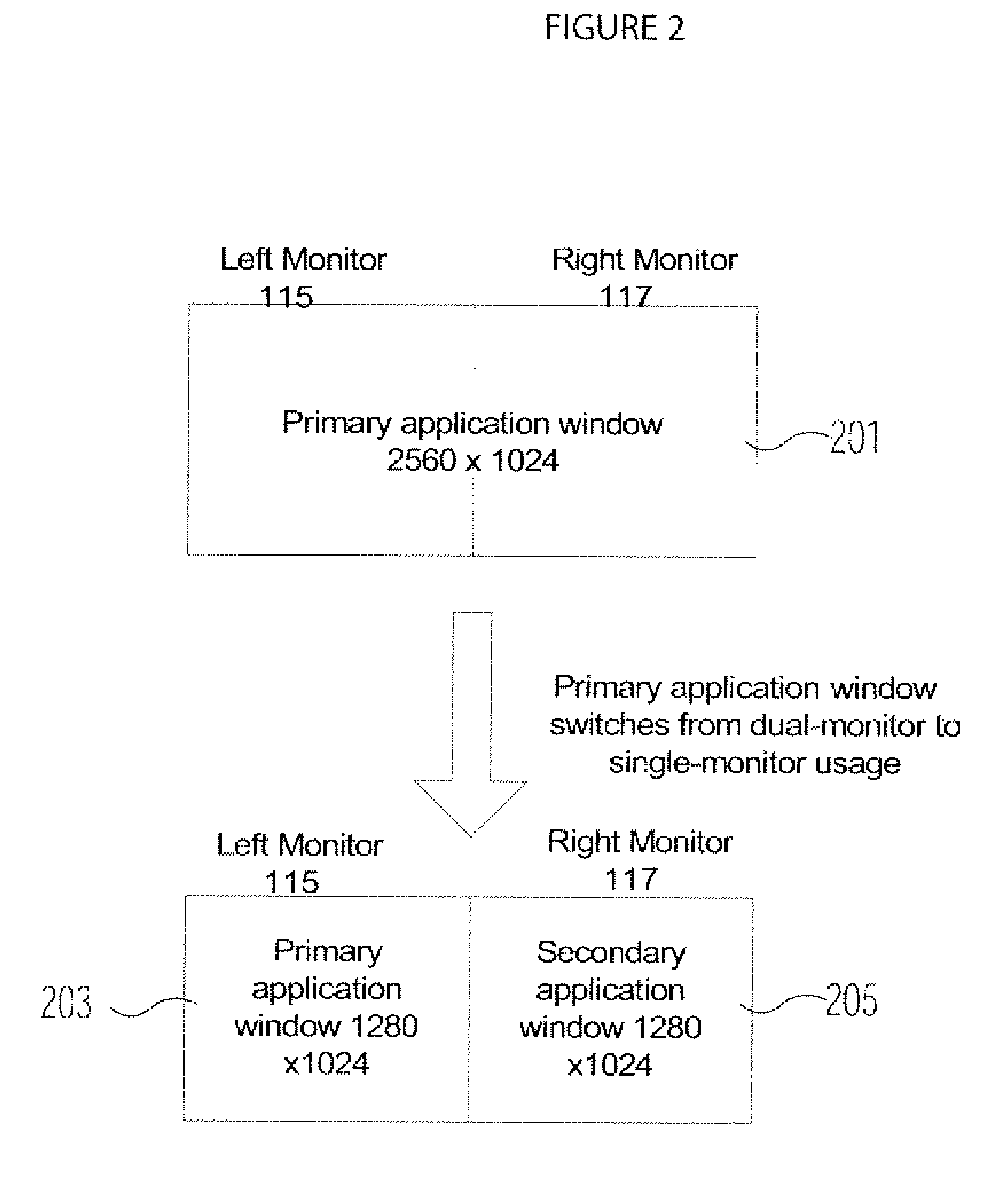 Multiple application and multiple monitor user interface image format selection system for medical and other applications