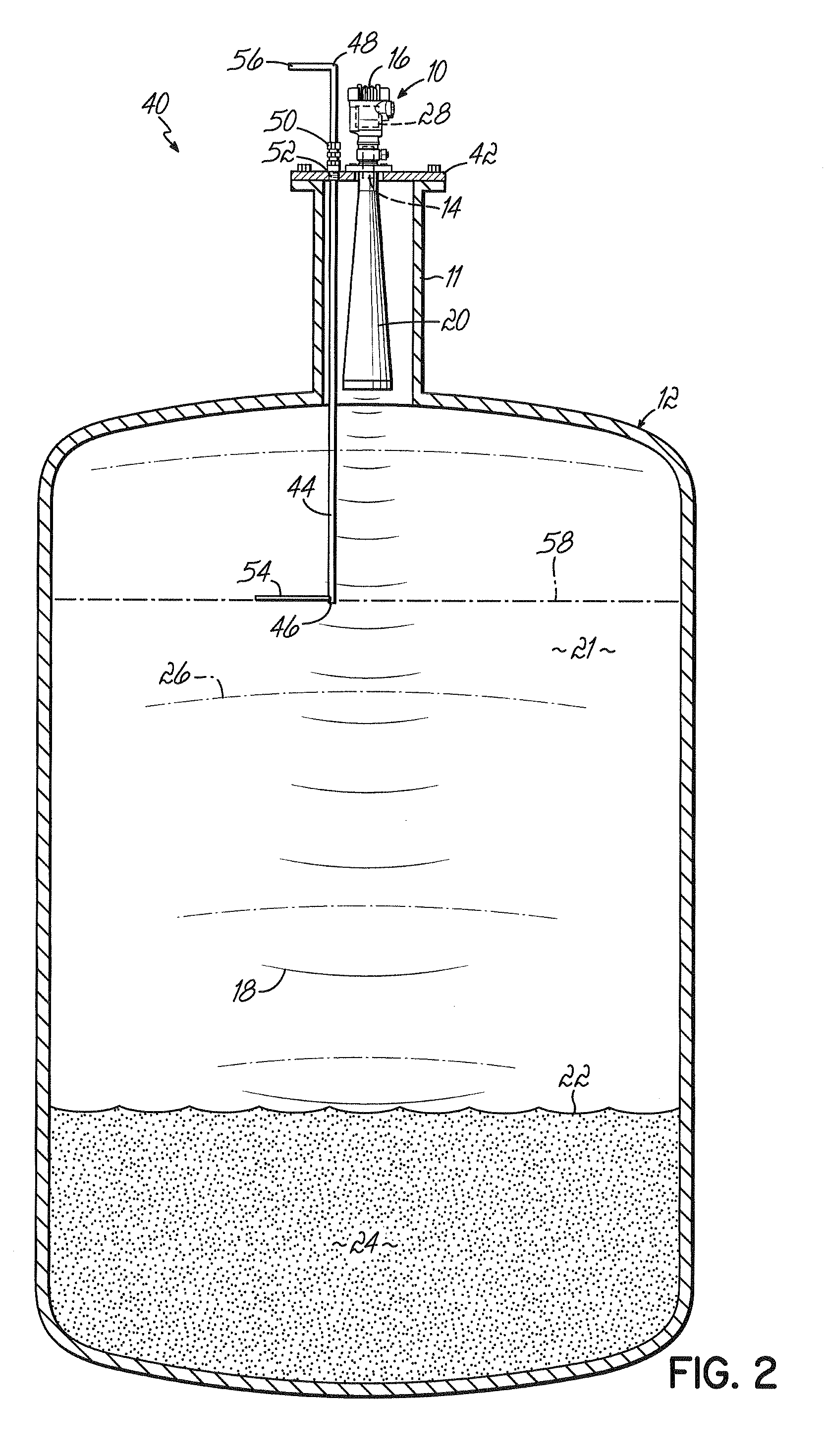 Level gauge with positive level verifier