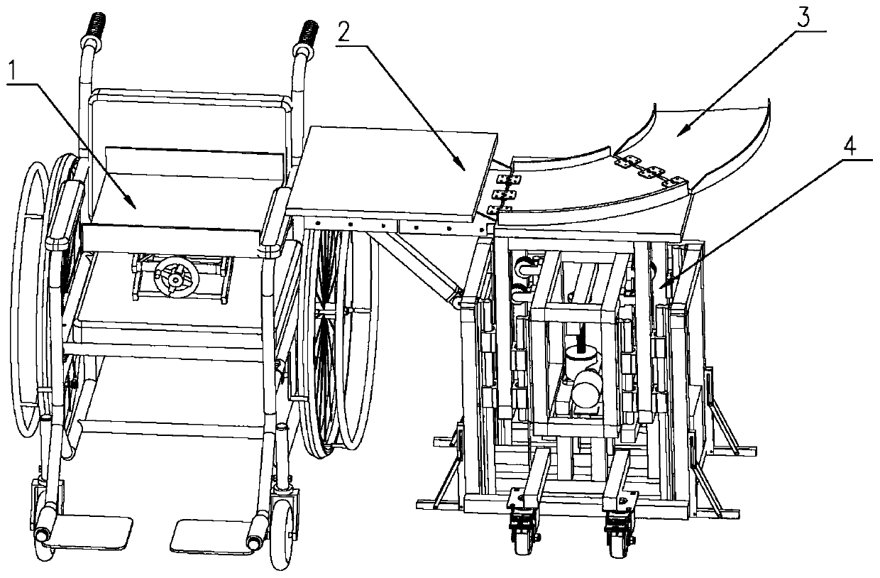 Sliding type device capable of assisting old people to get on car