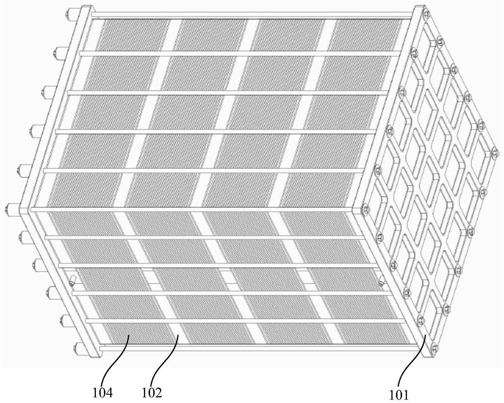 Vanadium cell stack structure