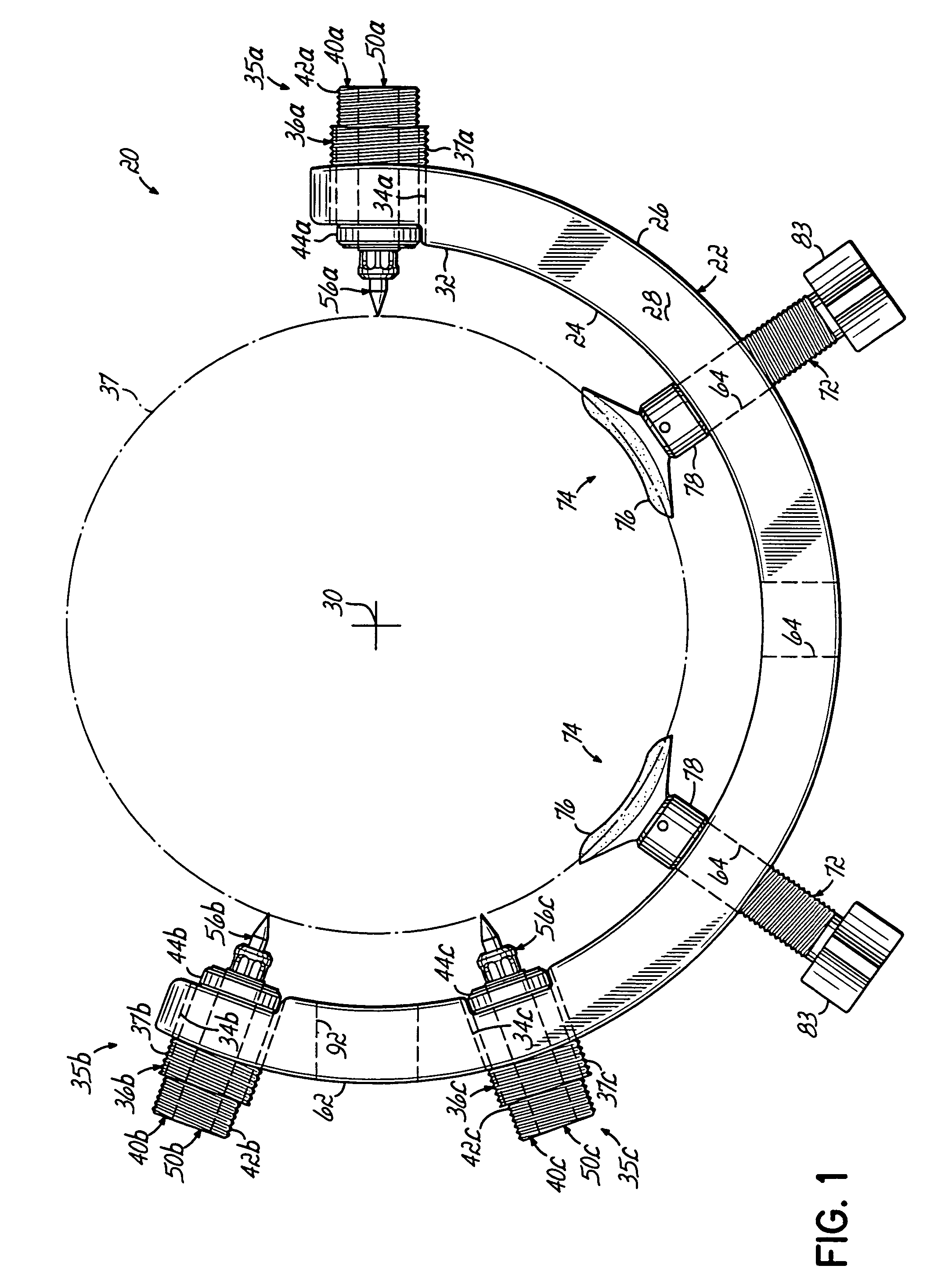 Radiolucent skull clamp with removable pin load applicator