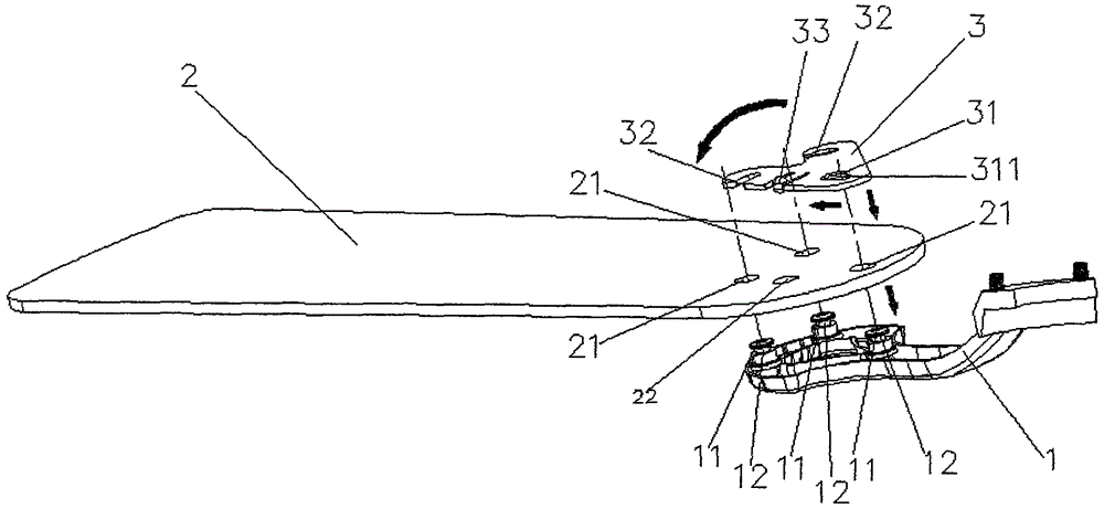 Rapid blade installation structure