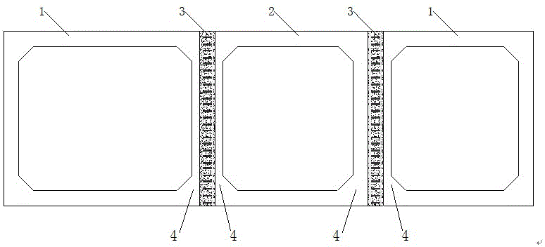 Transverse laminated connection type single compartment precast multiple-compartment assembled comprehensive pipe gallery