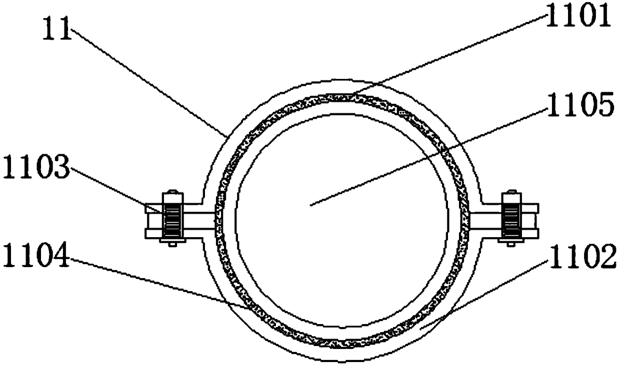 Efficient anti-loosening pipe supporting and hanging bracket good in stability