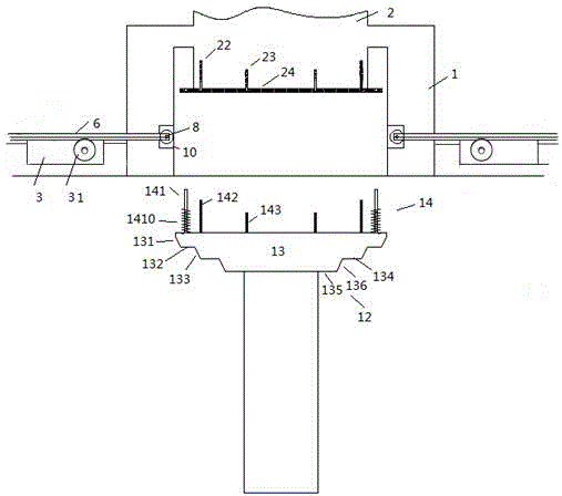 Industrial computer plug device driven by wheel gears and racks