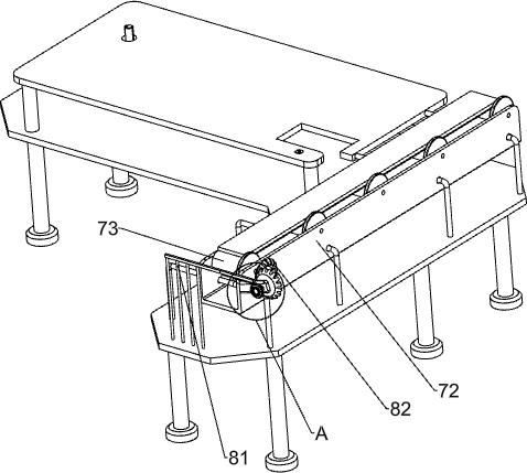 A honeycomb activated carbon scraping device for sewage treatment