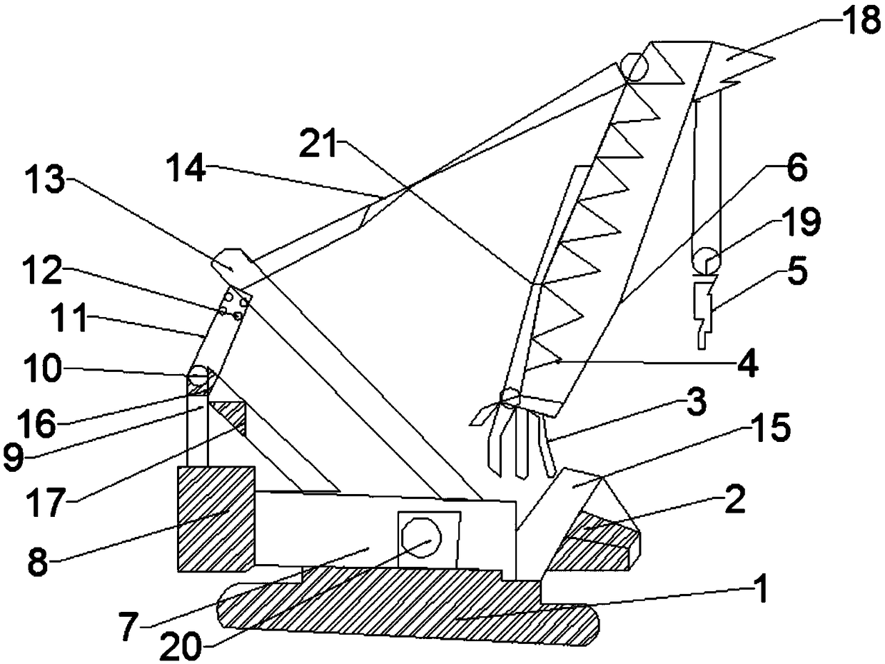 Luffing crane boom