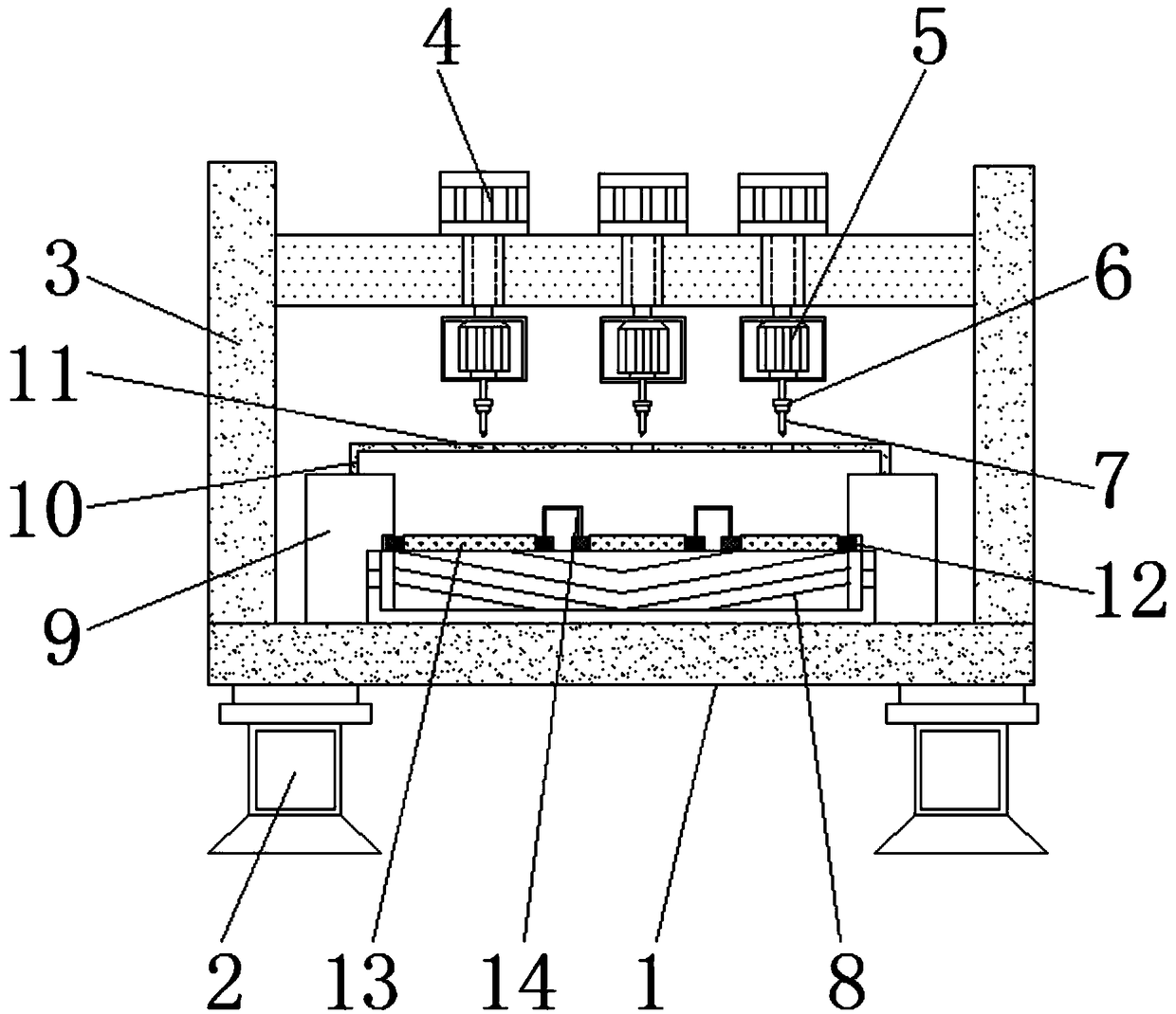 Piano key cover back grooving machine