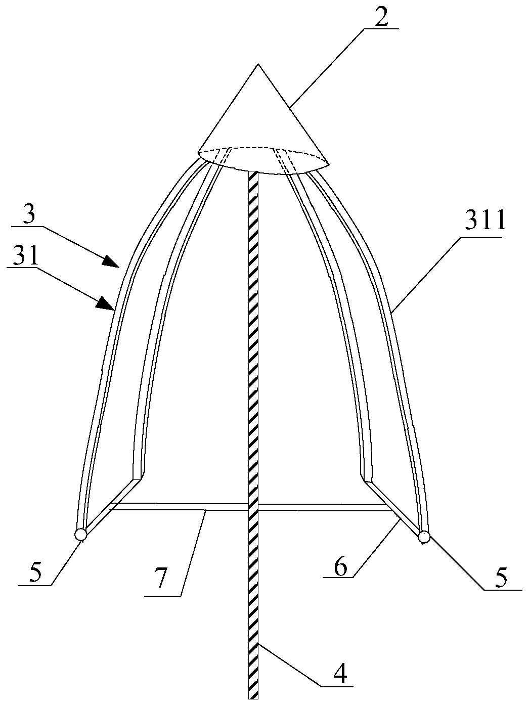 A wind turbine blade lightning protection and lightning protection system