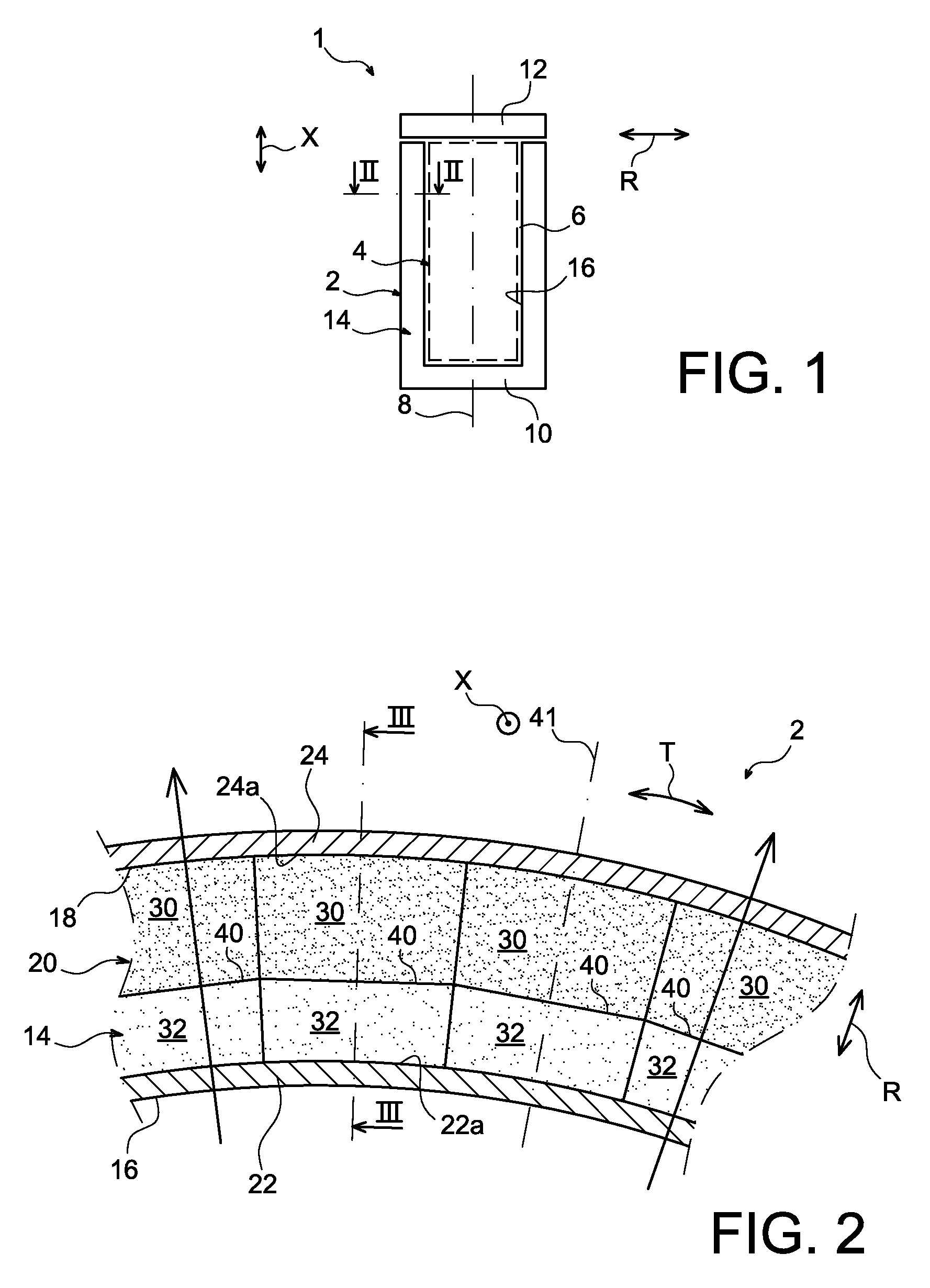 Canister for transporting and/or storing radioactive materials comprising radially stacked radiological protection components