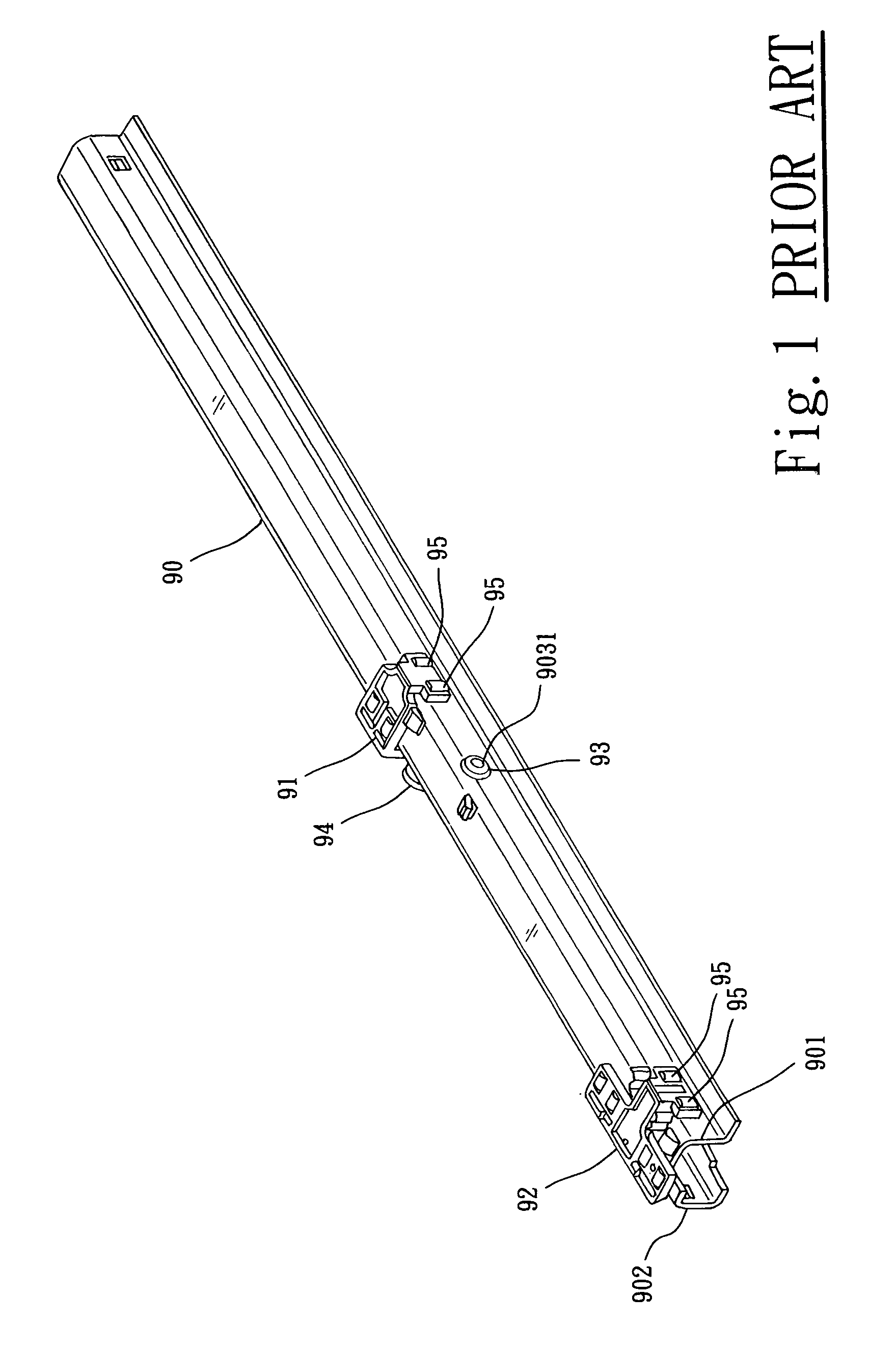 Sliding rail coupling structure for hidden sliding track assembly