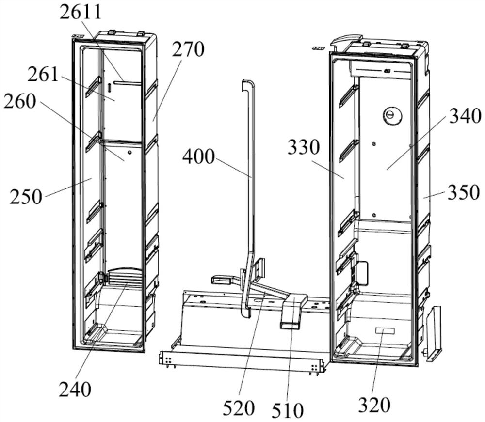 Air supply structure for refrigerator, refrigerator and air supply method