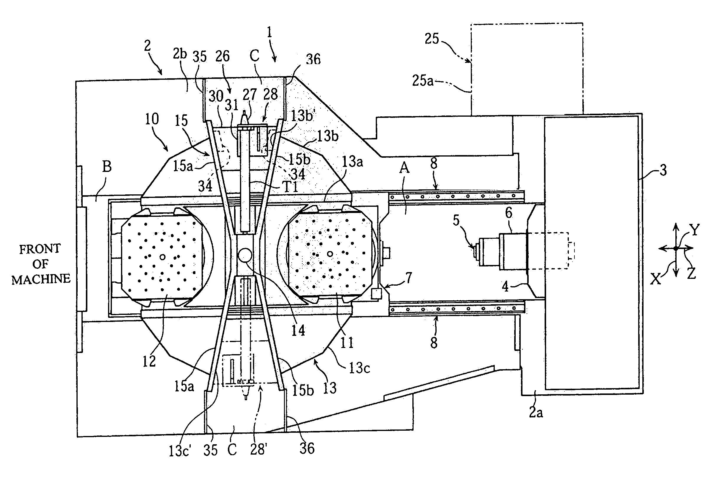 Tool changer of machine tool