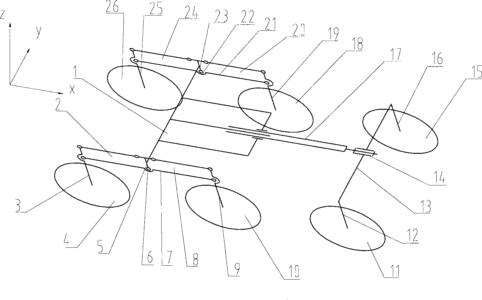 Expandable and actively adjusting balanced suspension system