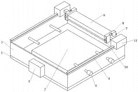 Flow-casting mold cleaning device