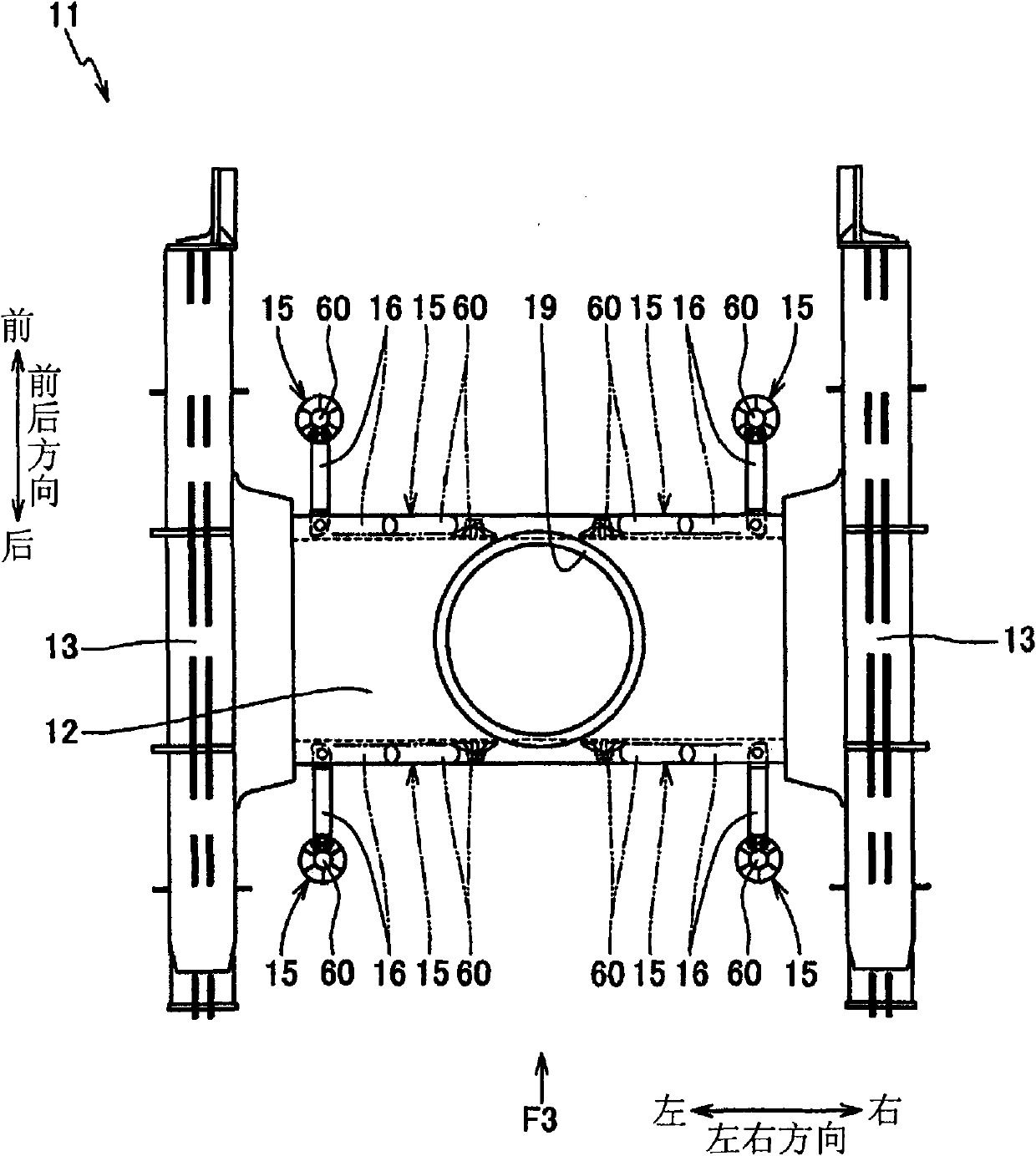 Mobile crane having counterweight