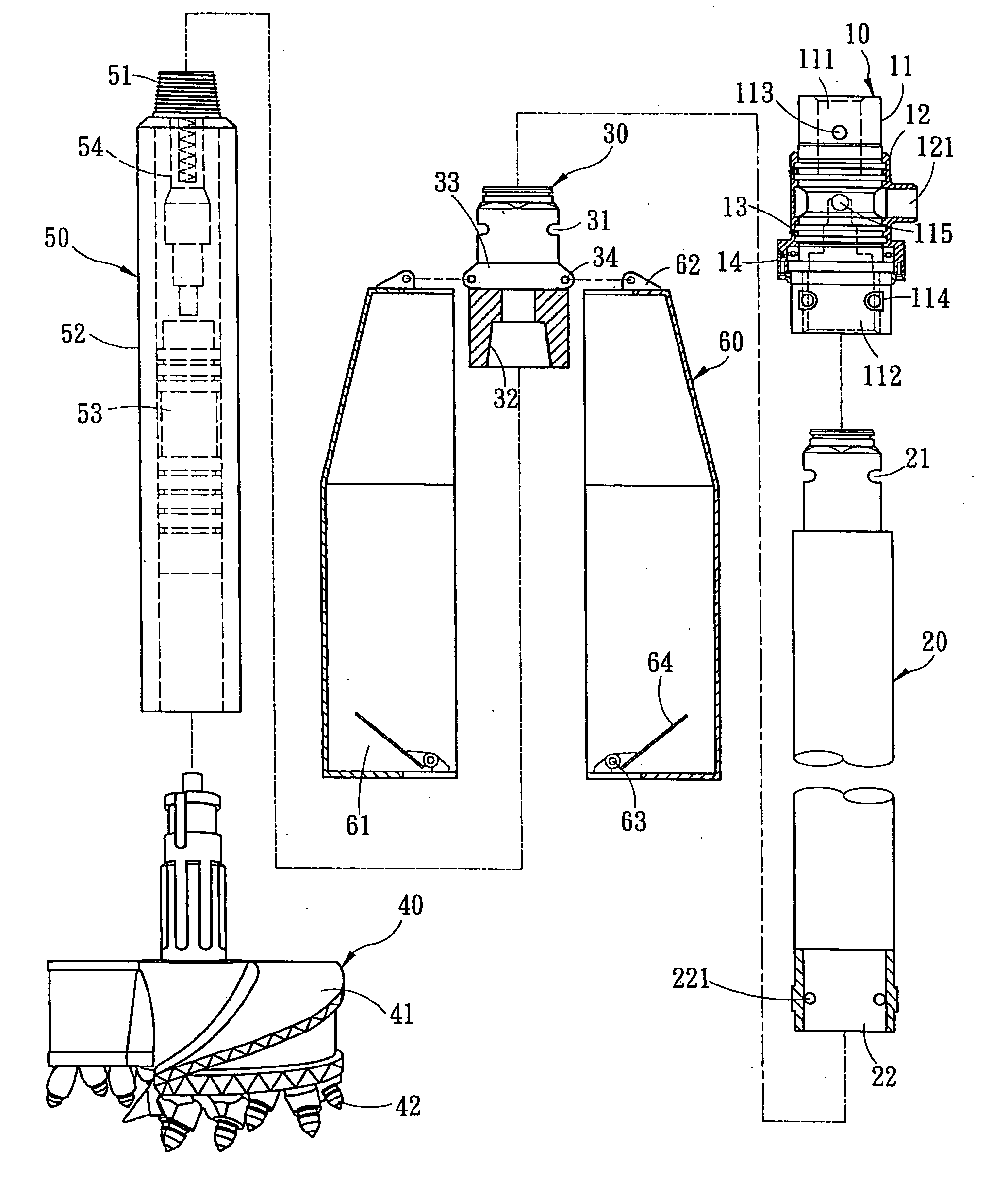 Bedrock drilling and excavating apparatus