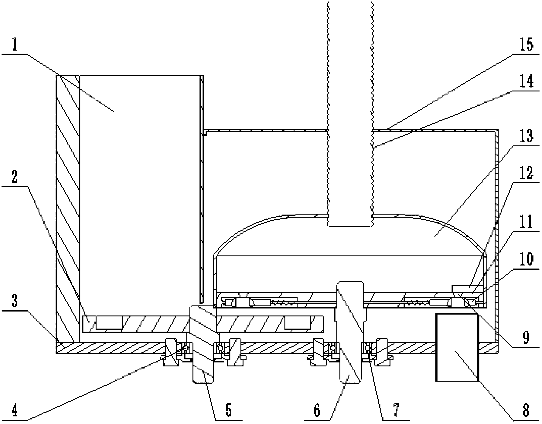 Offset double-disc clamping air suction type seed sowing device