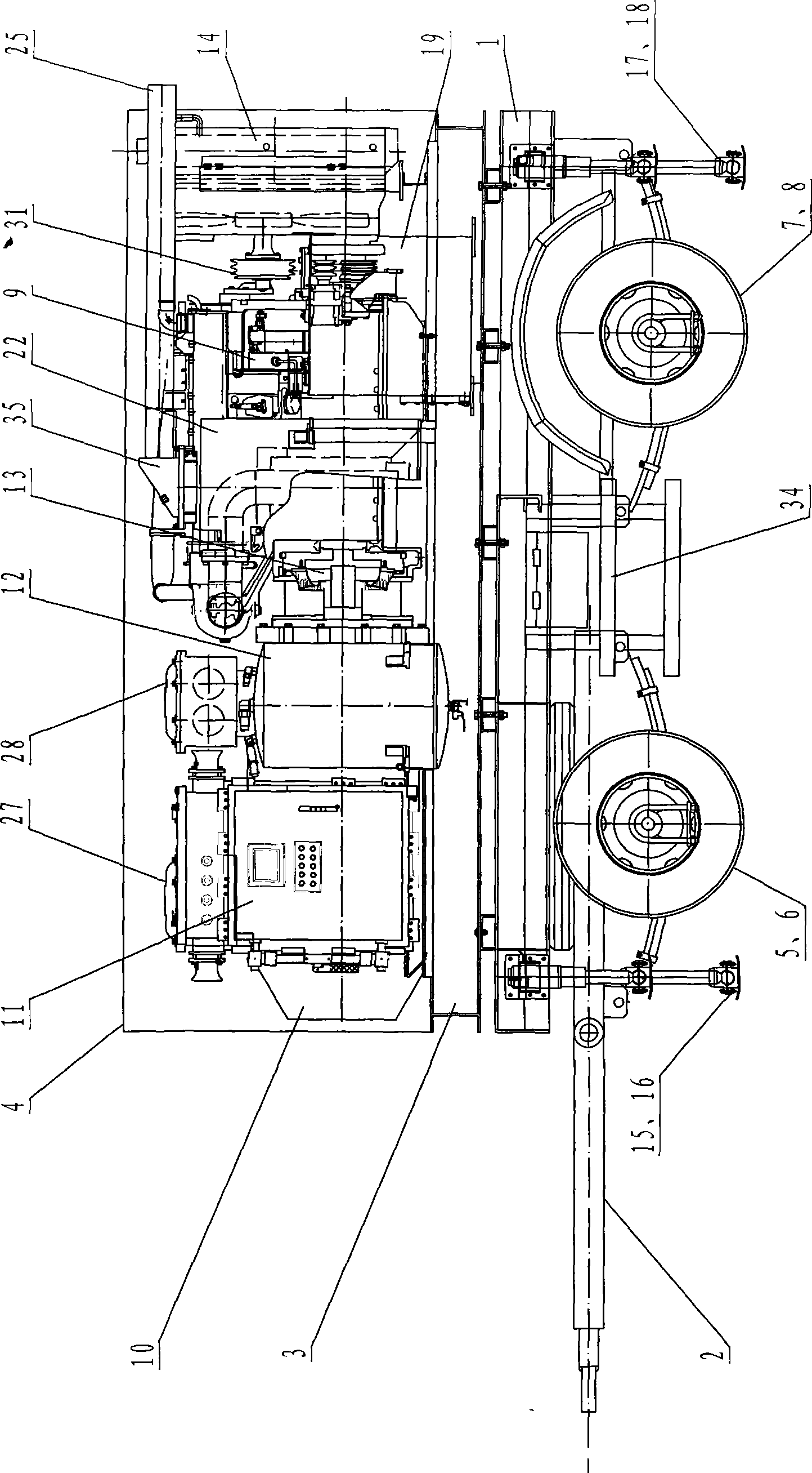 Explosion-proof type generator car for coal mine