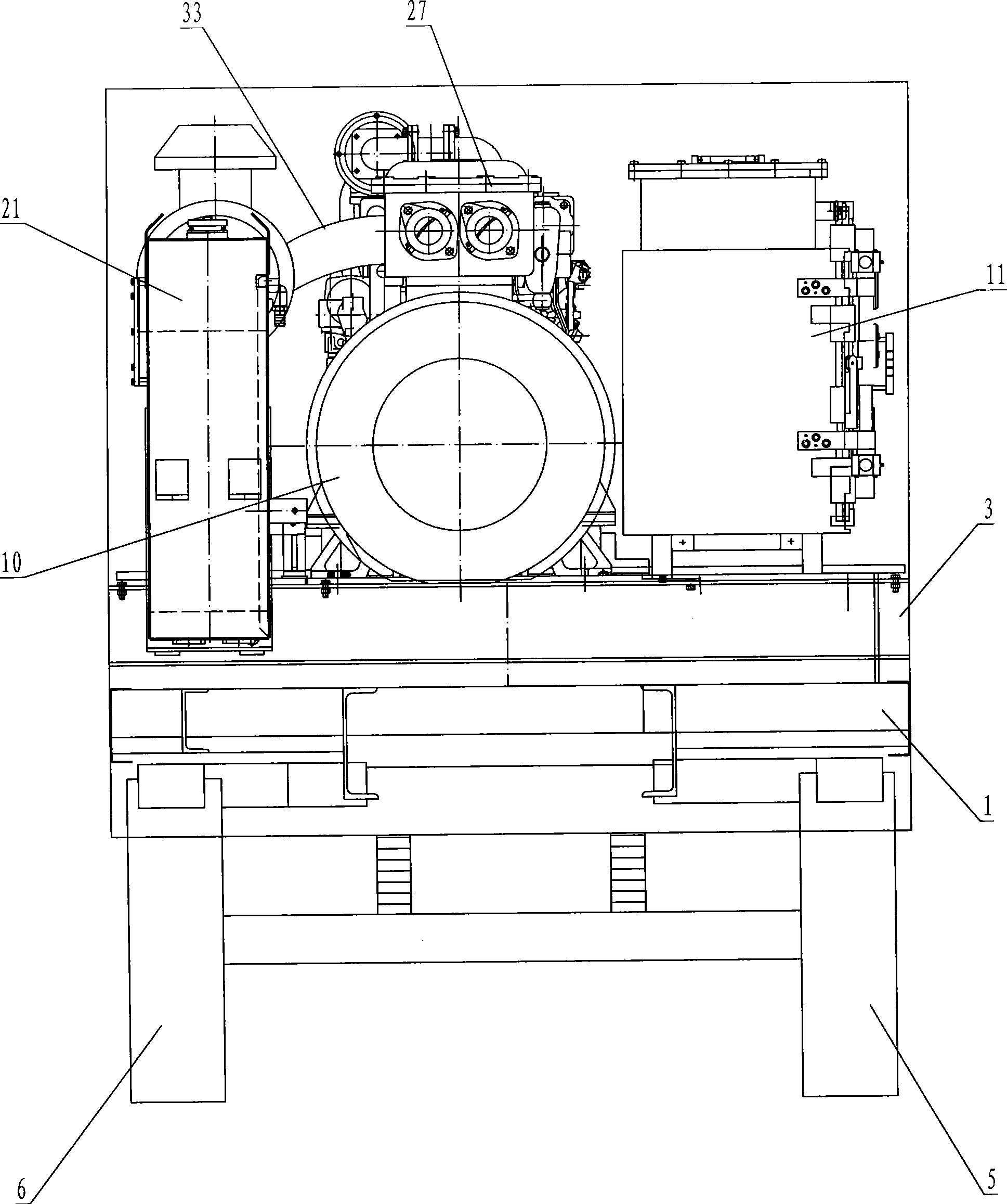 Explosion-proof type generator car for coal mine