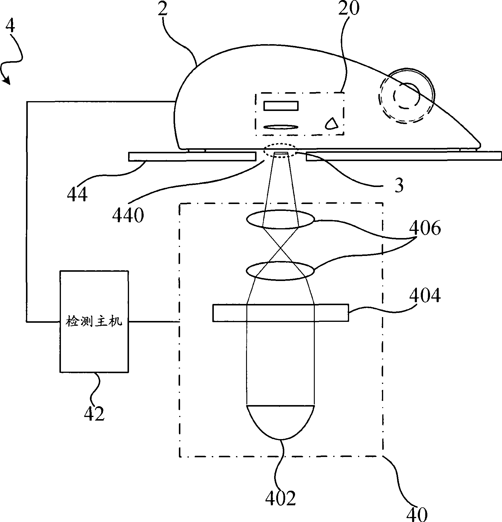 Detection device, system and method