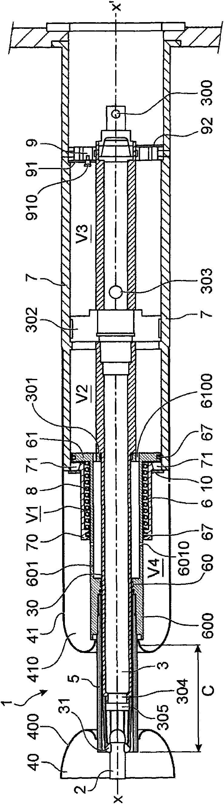 Interrupting chamber, HVDC bypass interruptor and HVDC-conversion substation with such a chamber