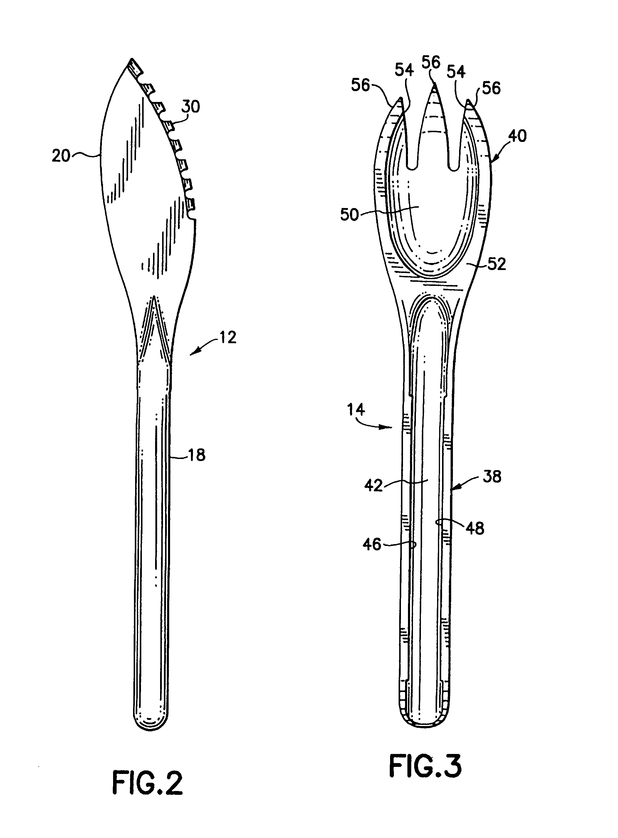 Snap-together eating utensil assembly