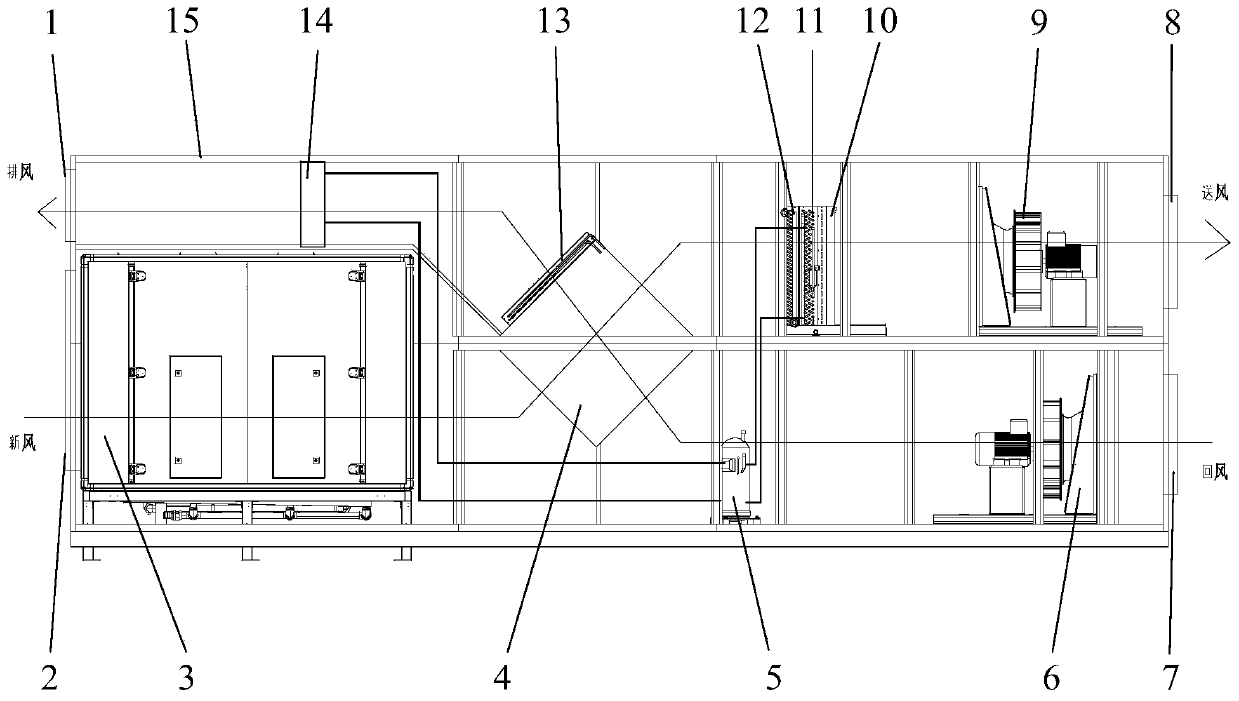 Centralized fresh air processor integrating ion waterfall purification and automatic cleaning functions