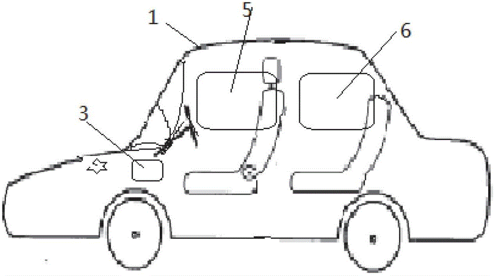 Hazardous gas detection system for automobile