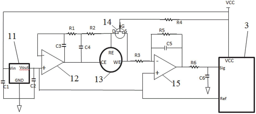 Hazardous gas detection system for automobile