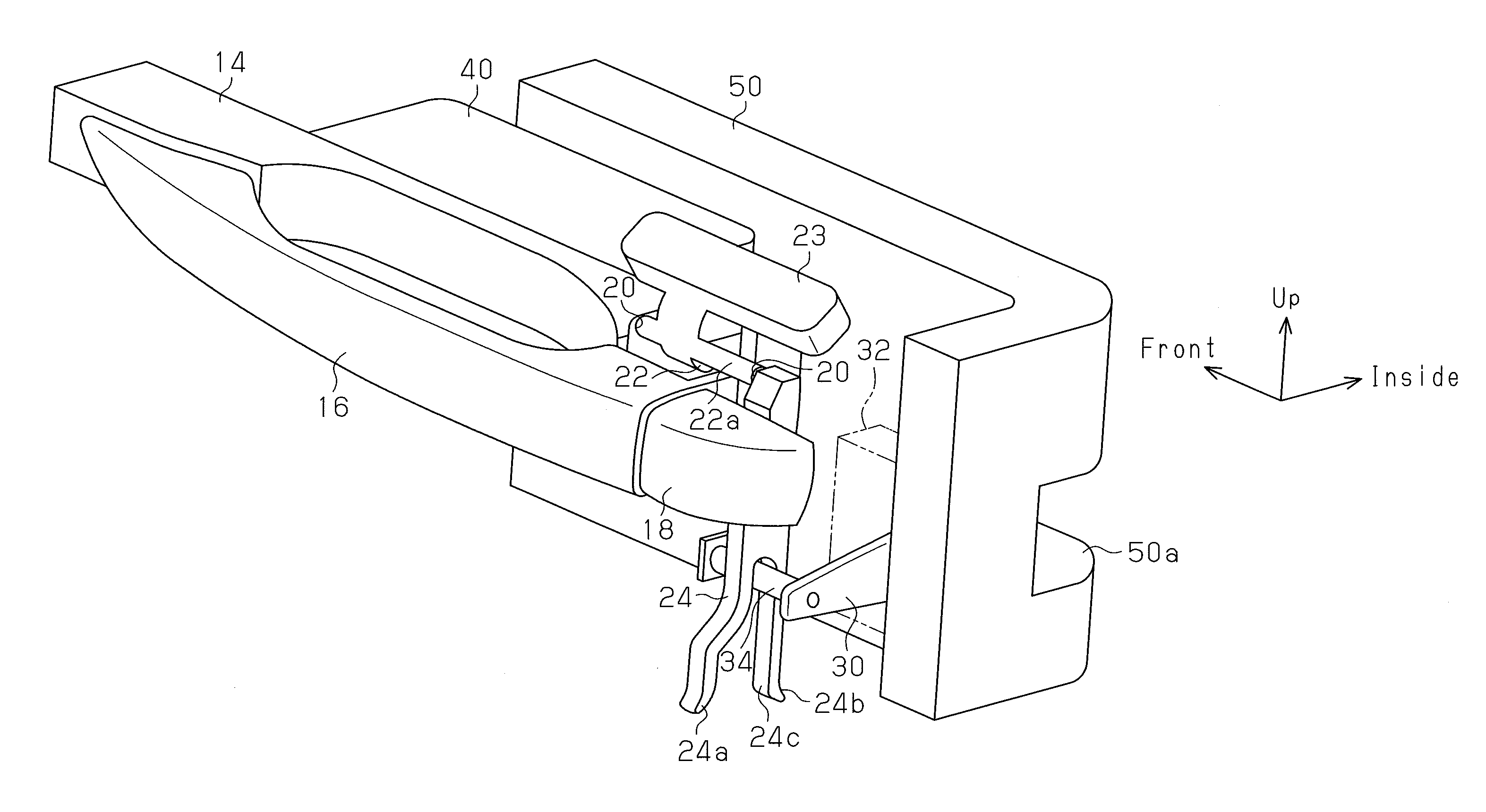 Door lock release mechanism for automobile door