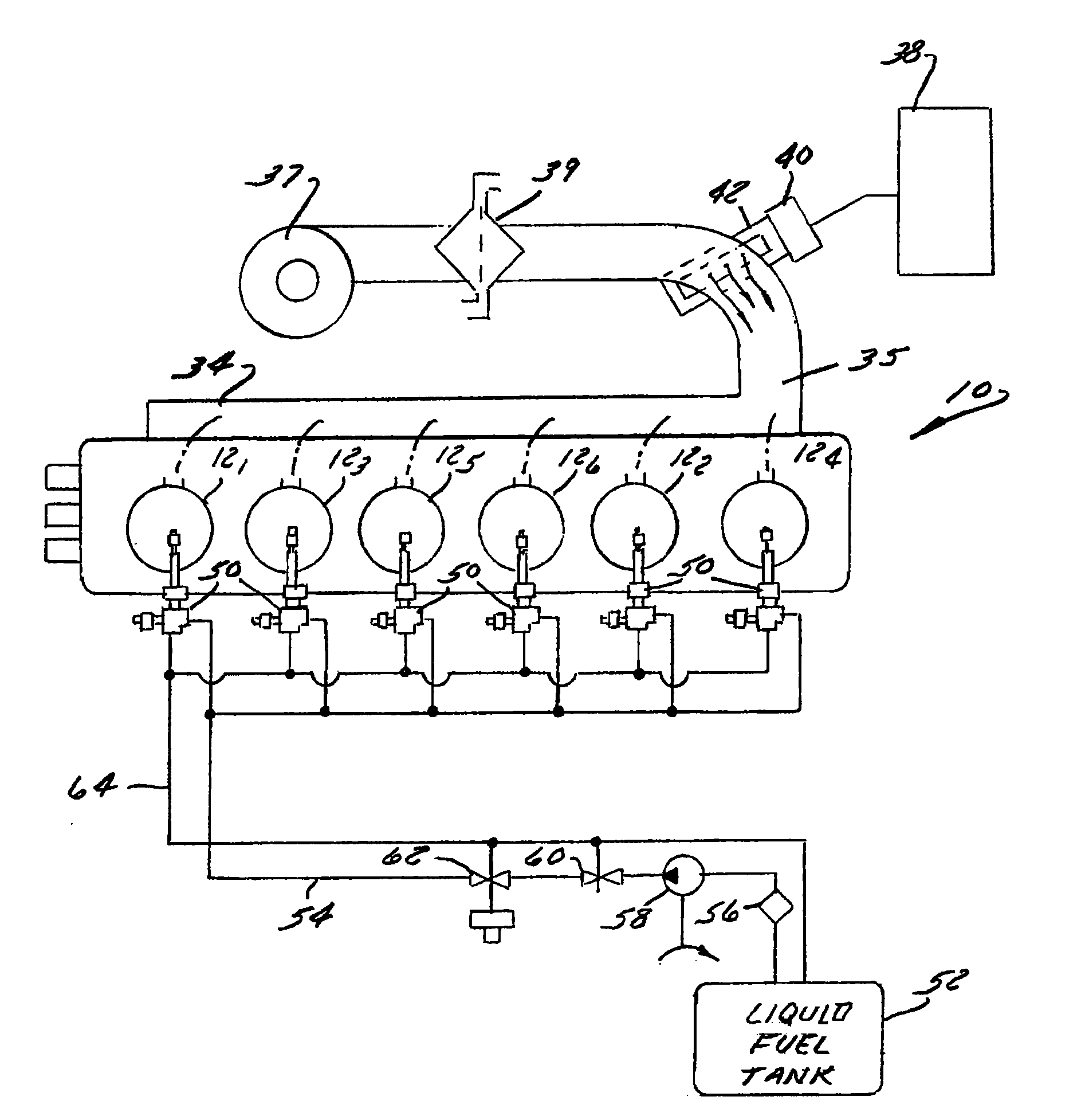 Method and apparatus for controlling liquid fuel delivery during transition between modes in a multimode engine