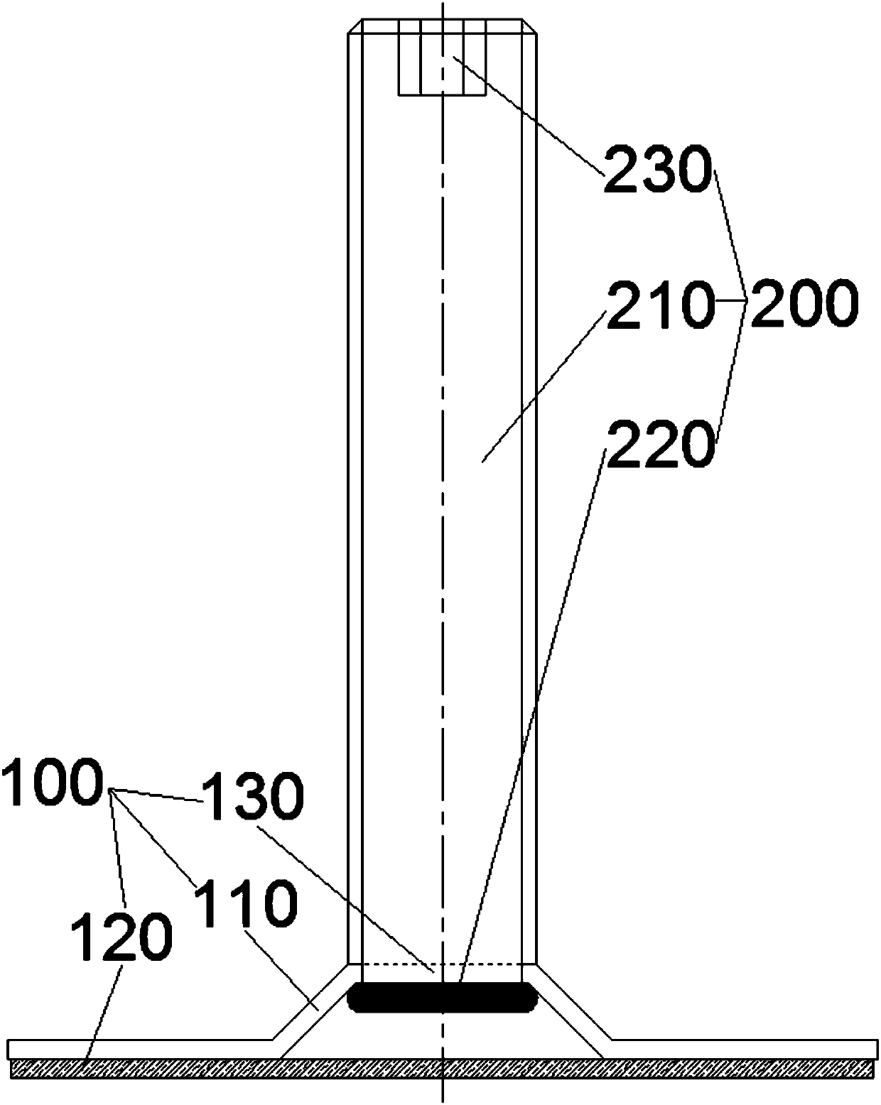 Bolt supporting foot capable of being adjusted at top