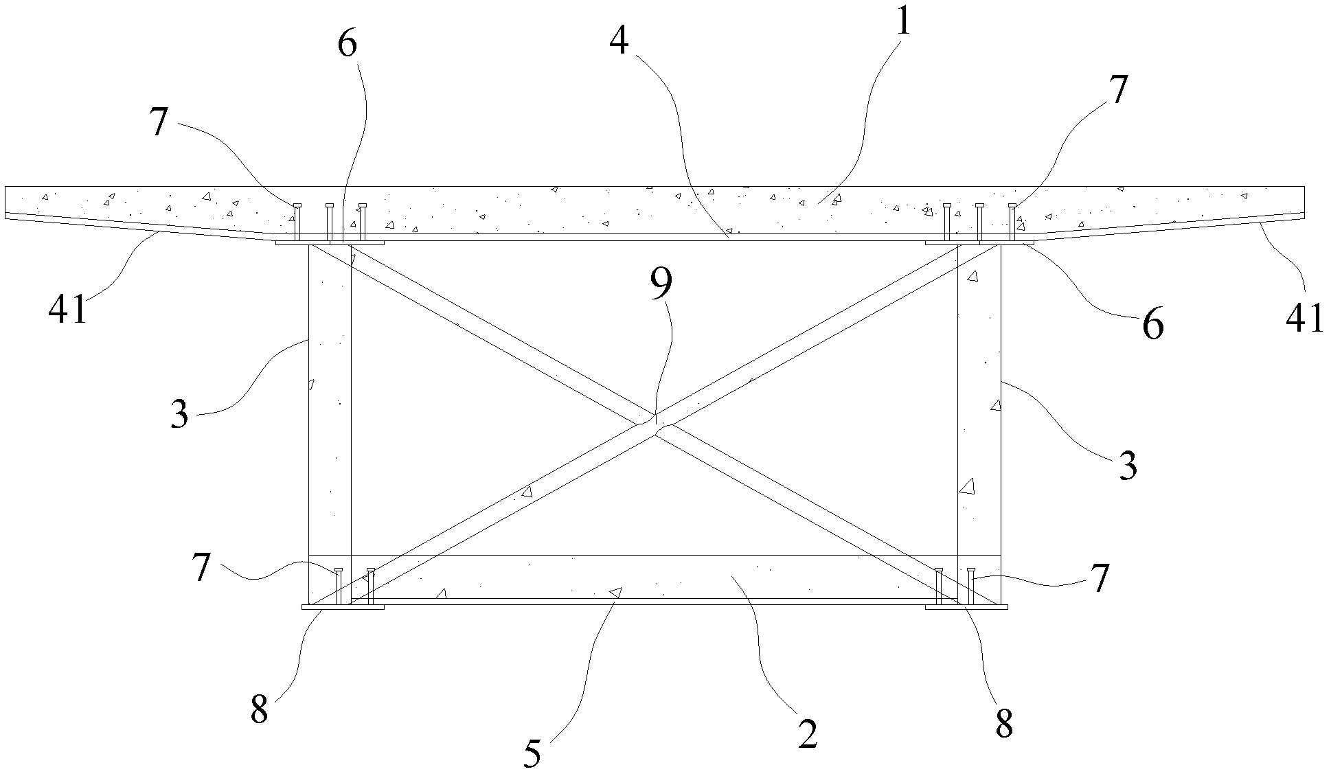 Polycarbonate (PC) composite bridge with corrugated steel webs and construction method for PC composite bridge