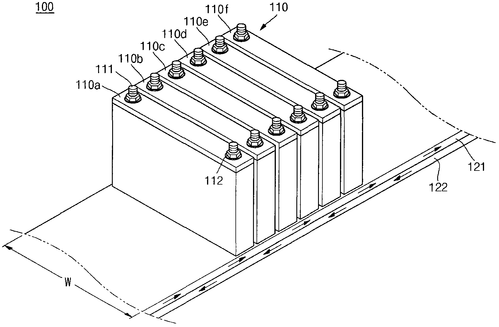 Battery pack and cooling system for a battery pack